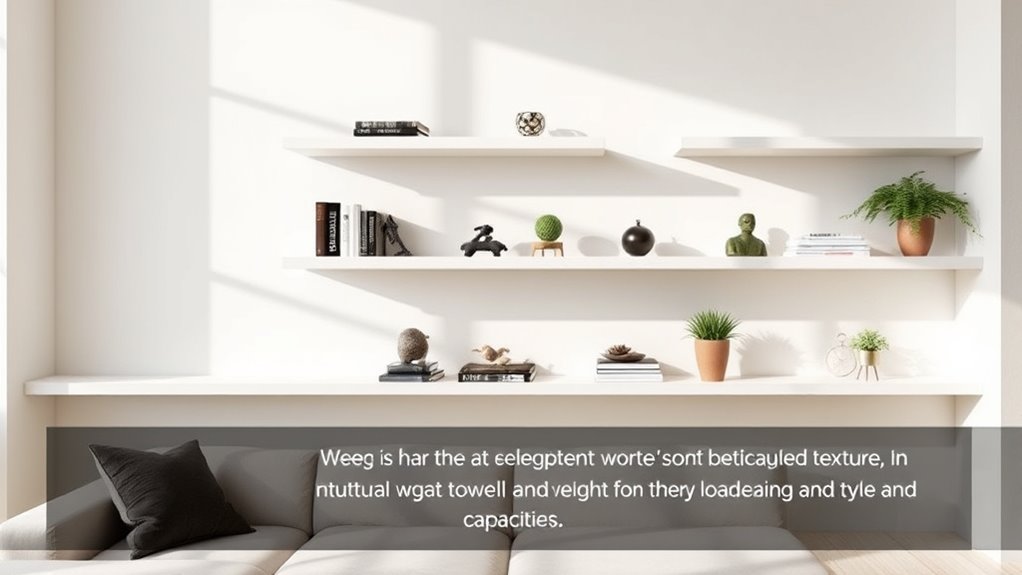 floating shelves finishing choices