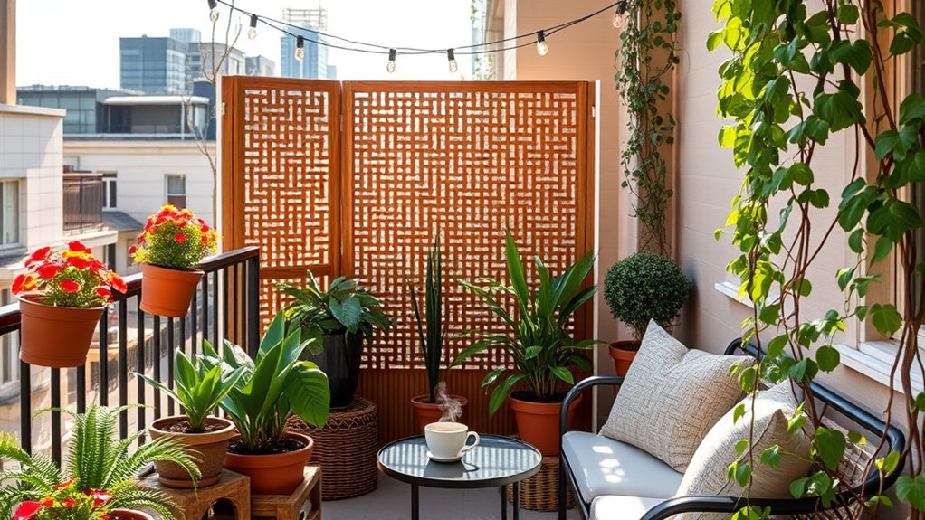 install a privacy barrier