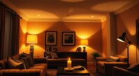layered lighting enhances ambiance