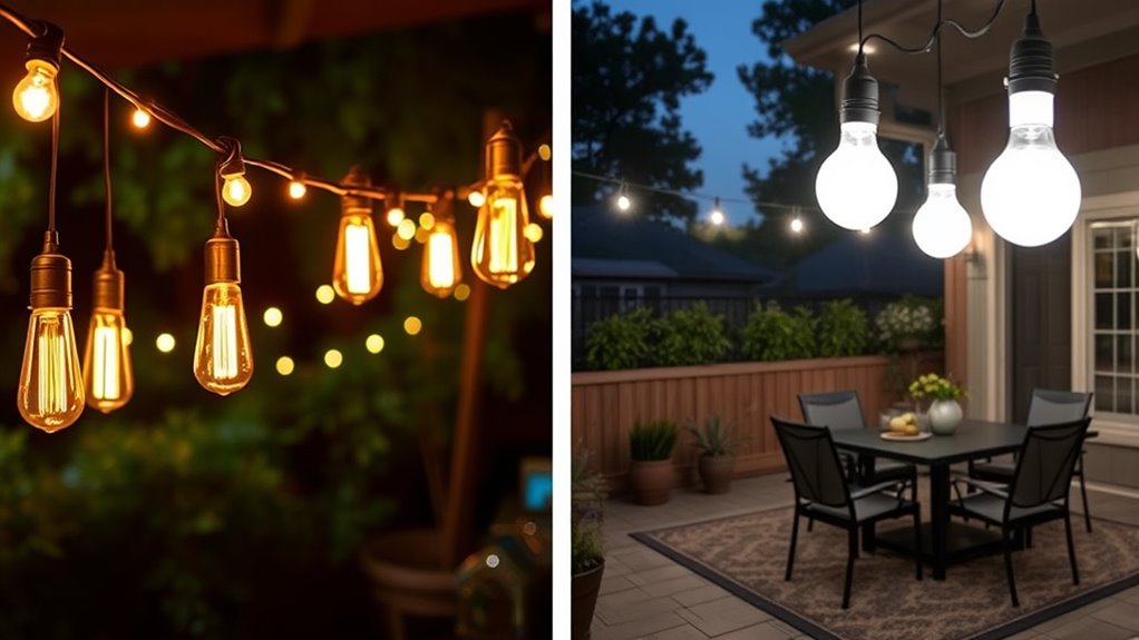 outdoor lighting bulb selection