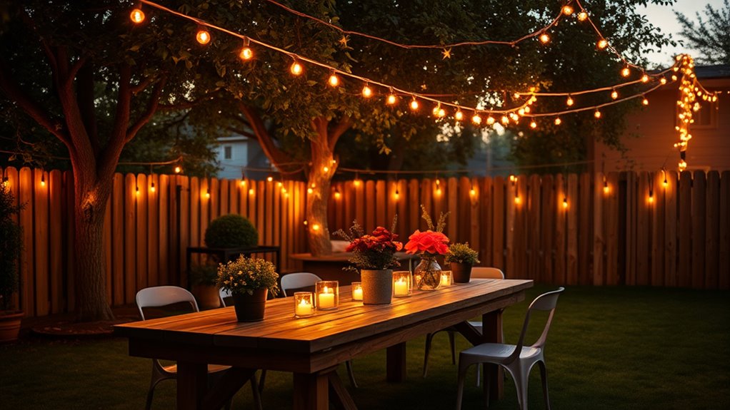 outdoor string lights ambiance