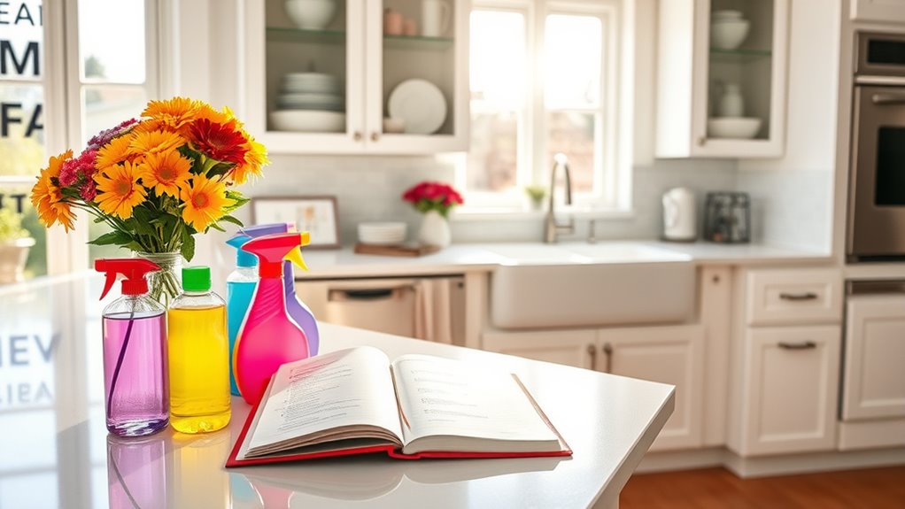 sparkling clean kitchen surfaces