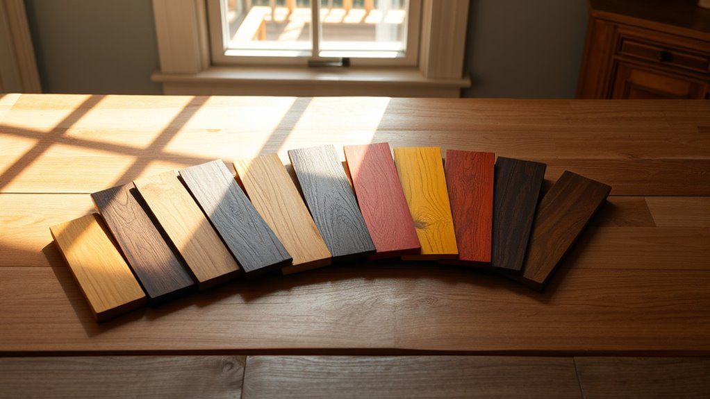 stain colors under lighting