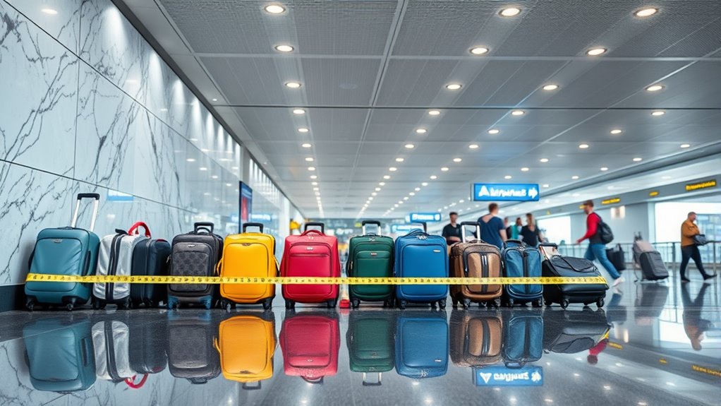 standard carry on dimensions vary