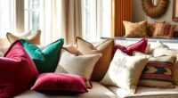 stylish throw pillows selection
