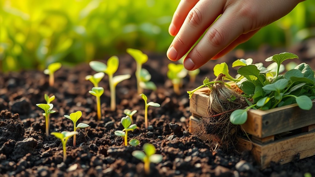 thin out growing seedlings