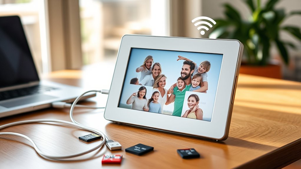 usb ports facilitate photo transfer