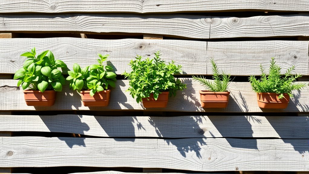 vertical pallet herb garden