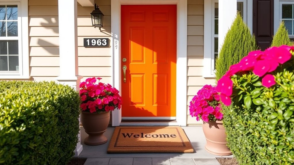 vibrant front door makeover