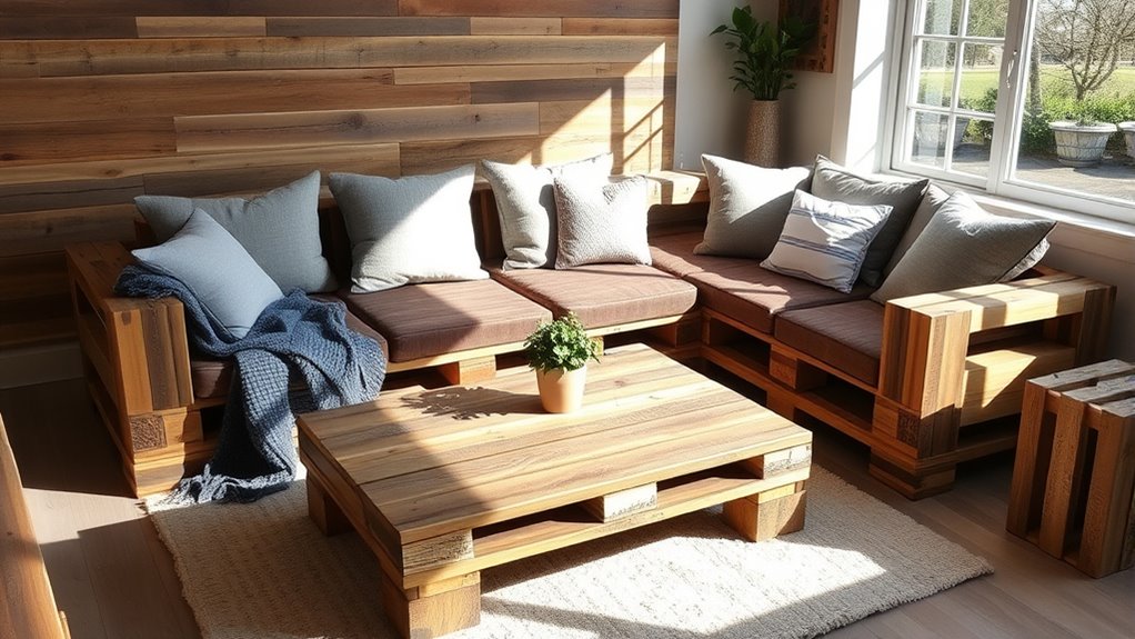 wooden pallet sofa set