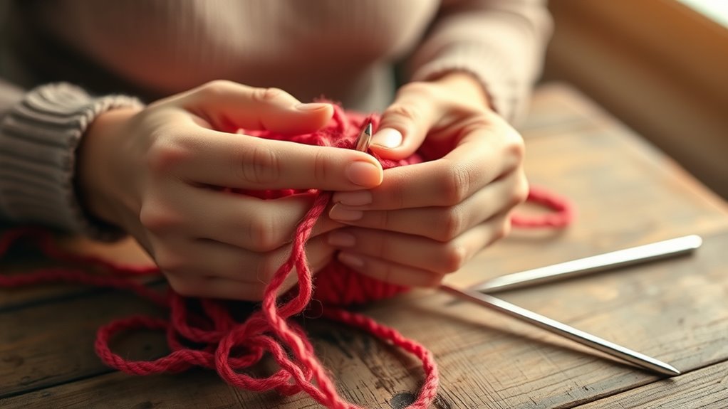 yarn and needle handling techniques