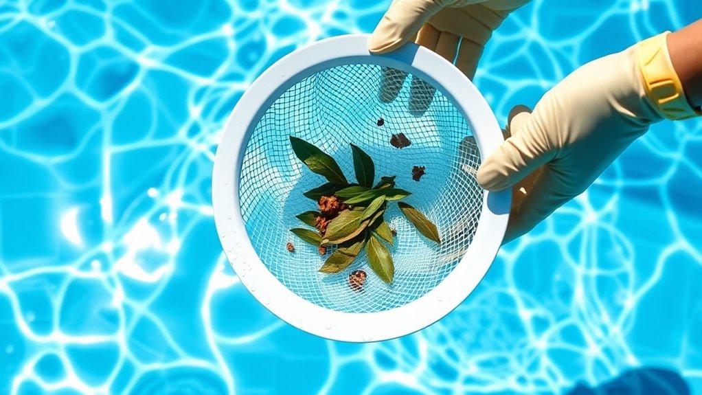 clean skimmer and pump