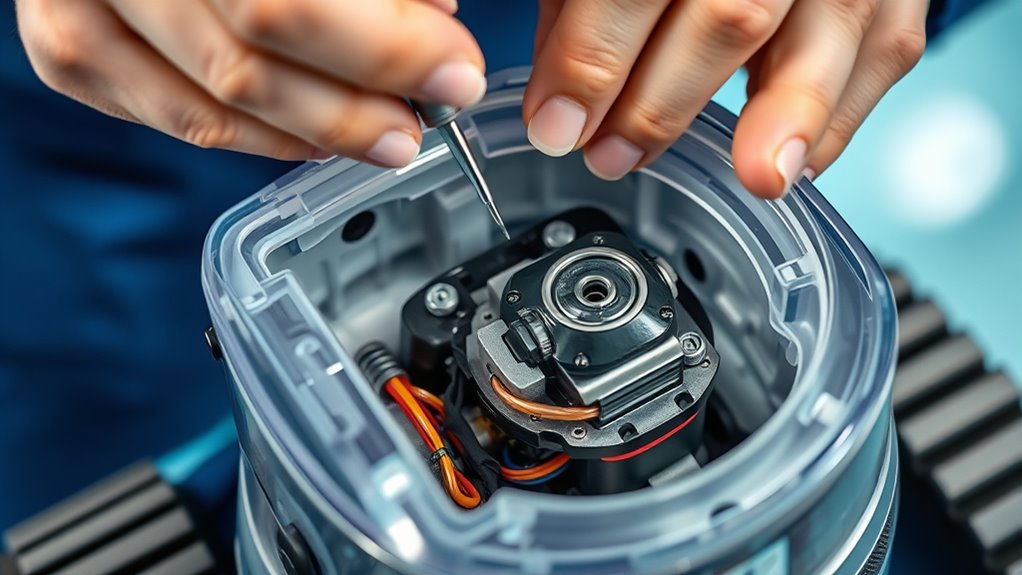 disassemble and replace motor