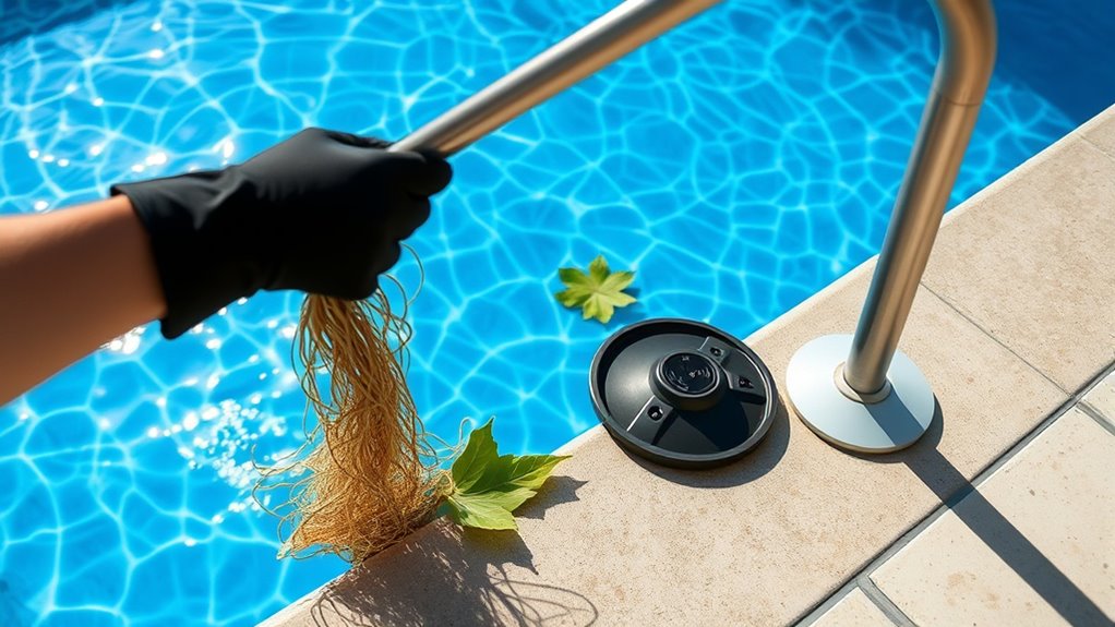 manual debris removal prevents clogs