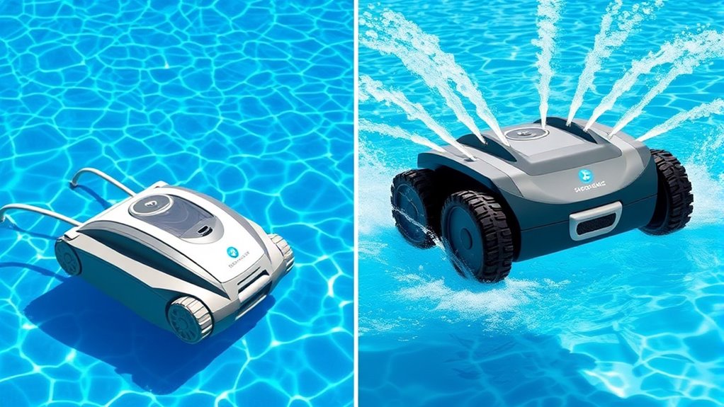pool cleaner operation differences