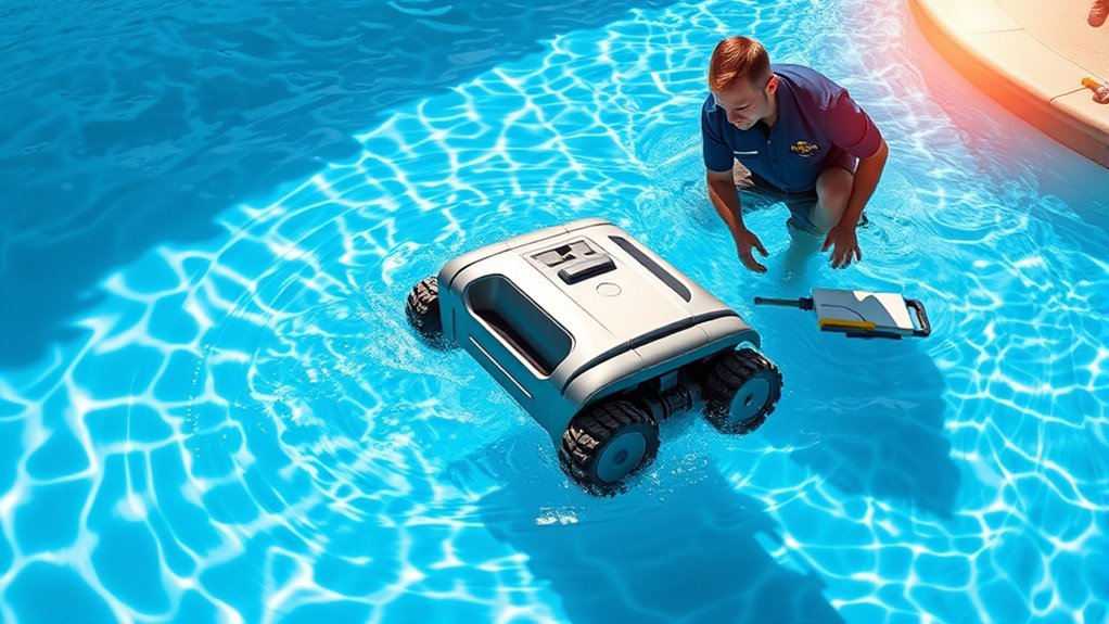 robotic versus manual pool cleaning