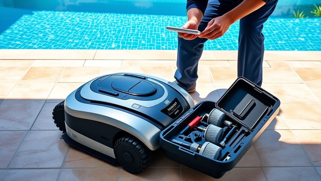 routine pool cleaner testing