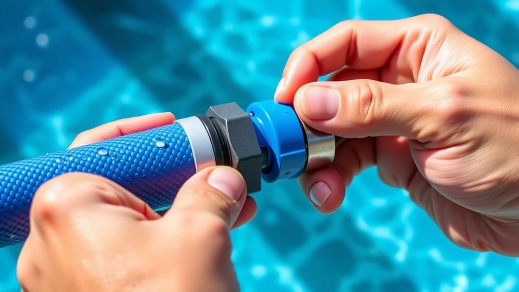 secure hoses adjust flow