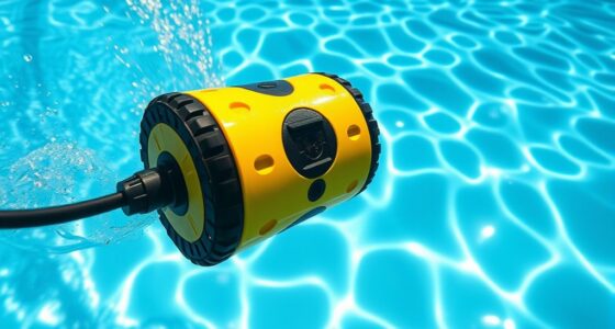 water pressure circulates debris