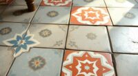 affordable stencil floor tiles