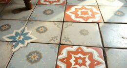 affordable stencil floor tiles