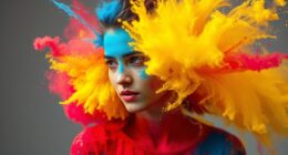 applying vibrant liquid colors