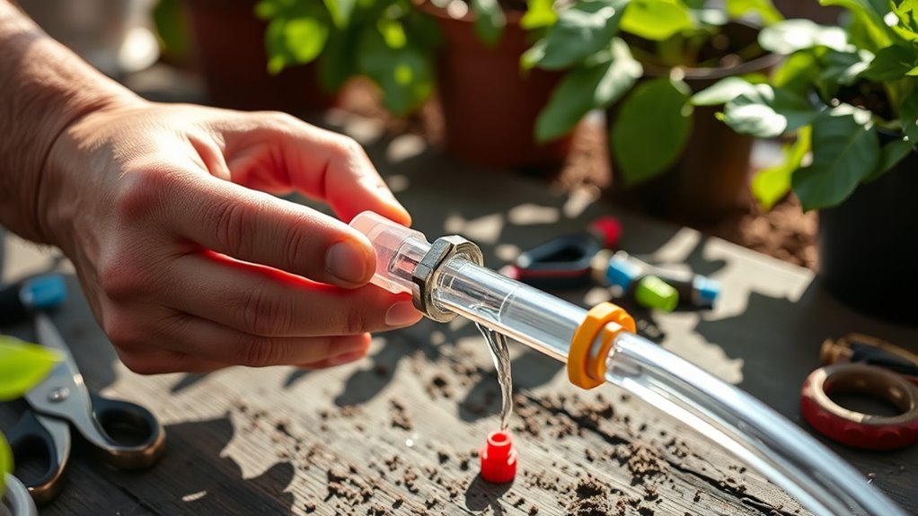 assembling garden irrigation system