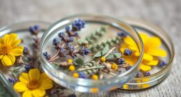 botanical dried resin coasters