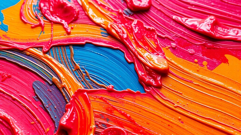 bright vibrant color layering