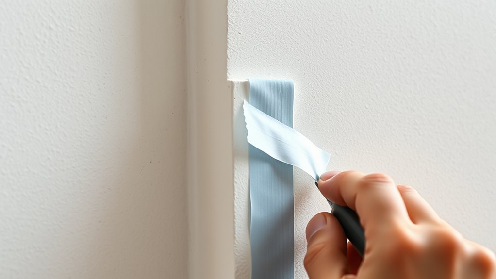 careful edge taping technique