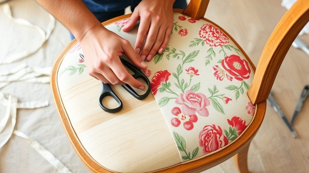 carefully cut and align fabric