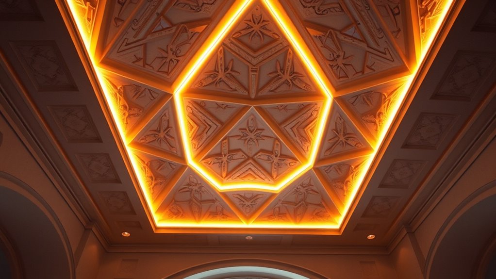 ceiling lighting enhances design