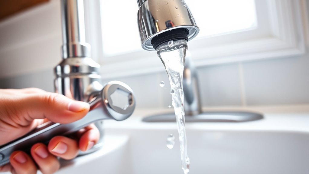 check faucet for leaks