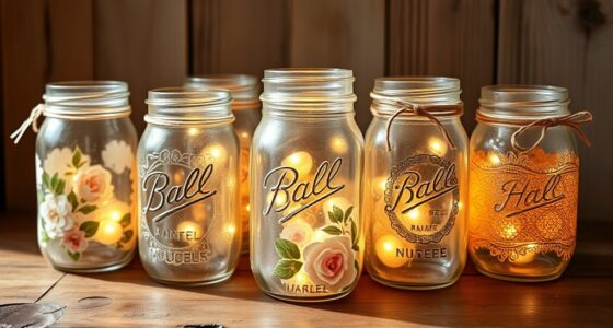 chic recycled mason jars