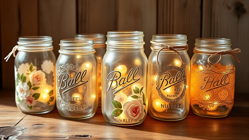chic recycled mason jars