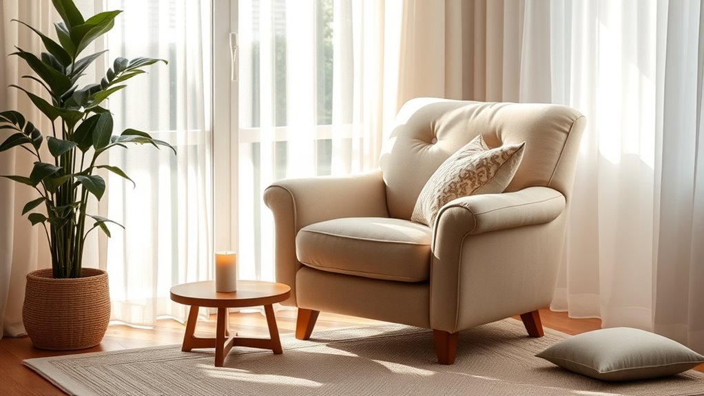 comfortable cozy seating setup