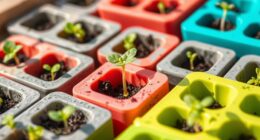 concrete planter ice cubes