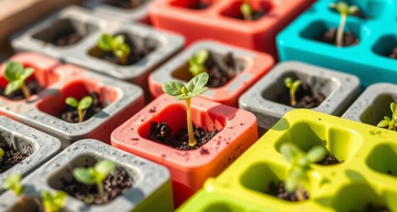 concrete planter ice cubes