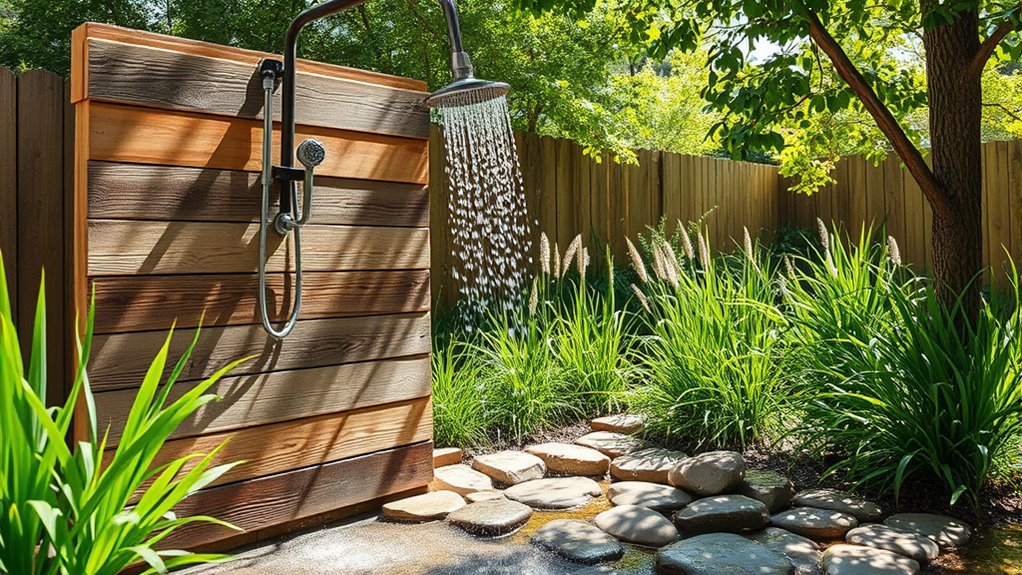 constructing an outdoor shower