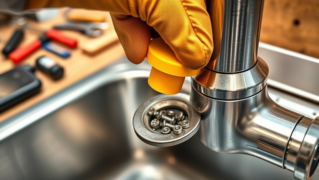 cover drain to prevent loss