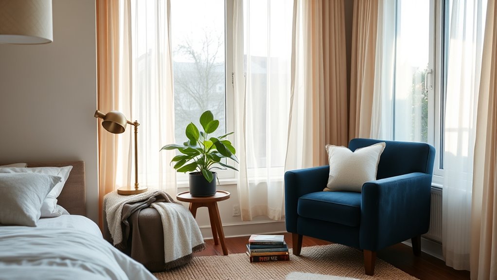 cozy reading nook setup