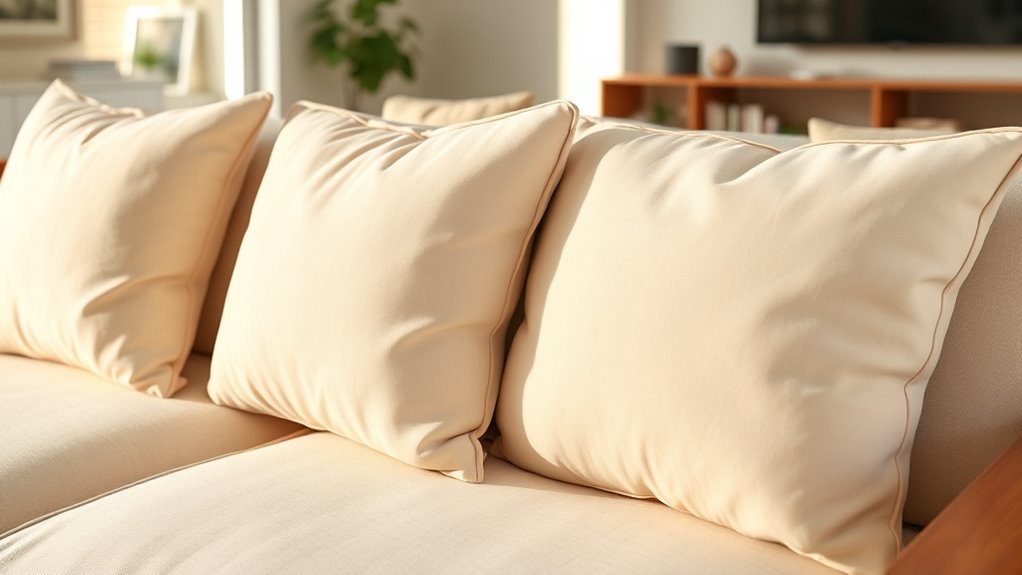 cushion fluffing cleaning protection
