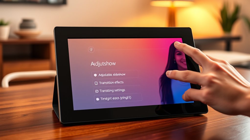 customize slideshow and display