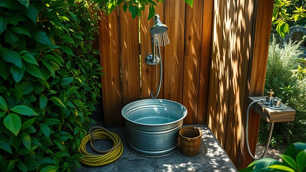designing private eco friendly outdoor showers