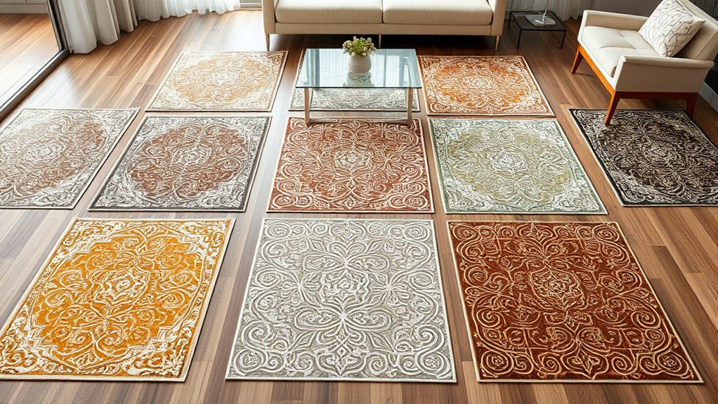 elegant metallic accent rugs