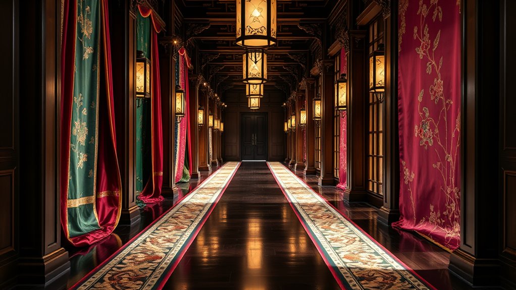 elegant palace hallway runners