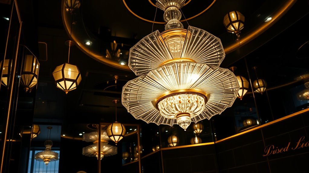 glamorous geometric metallic fixtures