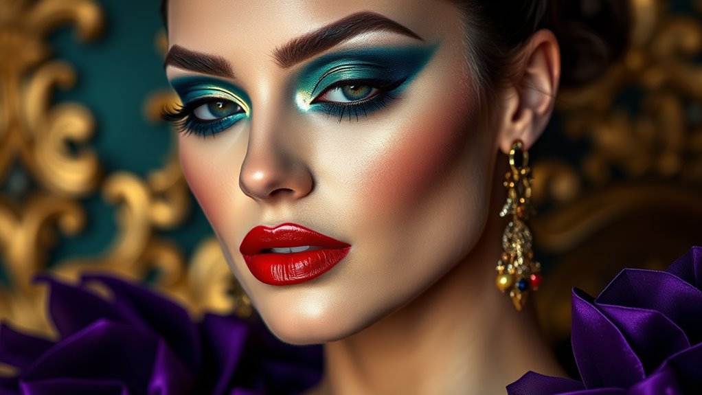 jewel tones bold makeup