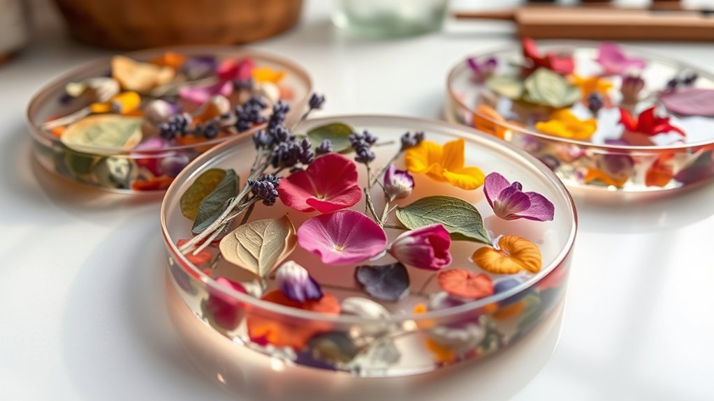 layer botanicals carefully and patiently