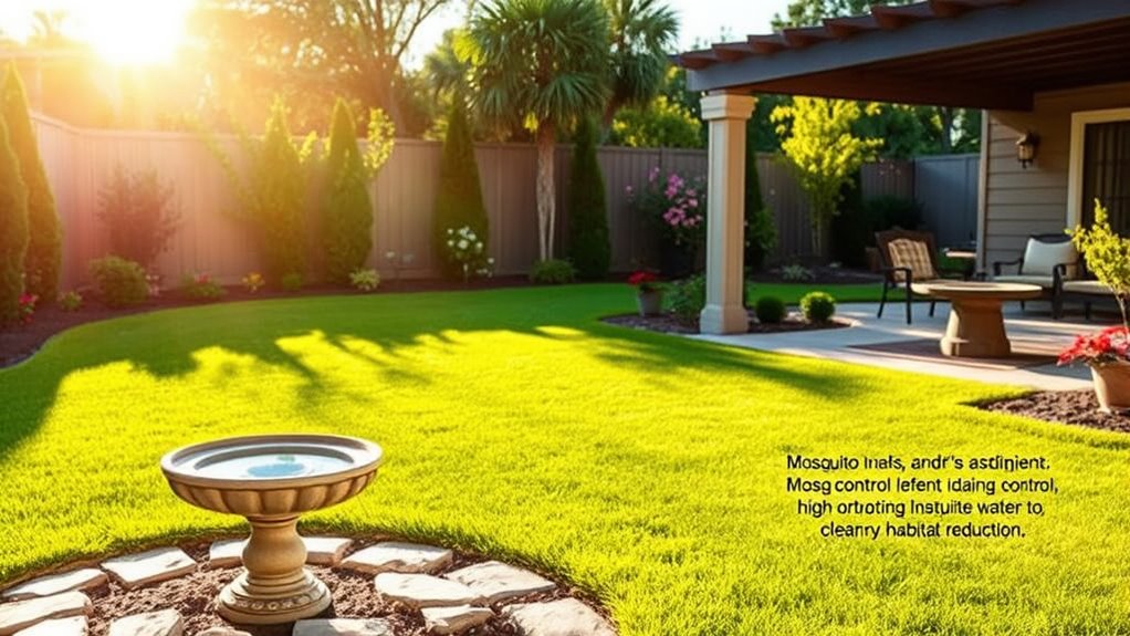 maintain yard to reduce mosquitoes